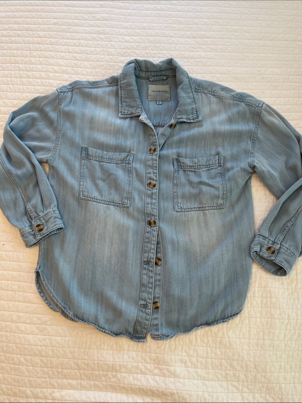 Thread & Supply Light Blue Denim Shirt - Picture 1 of 5
